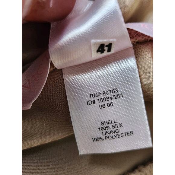 Vtg Victoria's Secret gold tan silk beaded sequin cami baby doll top Size XS - Picture 7 of 7